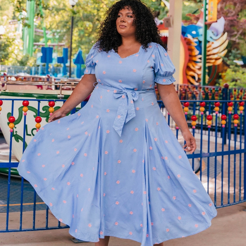 Jessakae Blue Ribbon Dress 4X